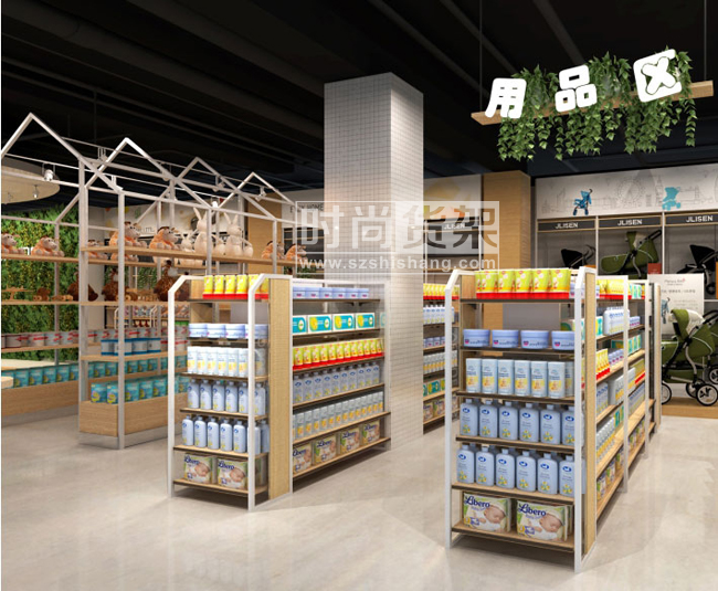 母嬰店設計效果圖_母嬰店布局設計